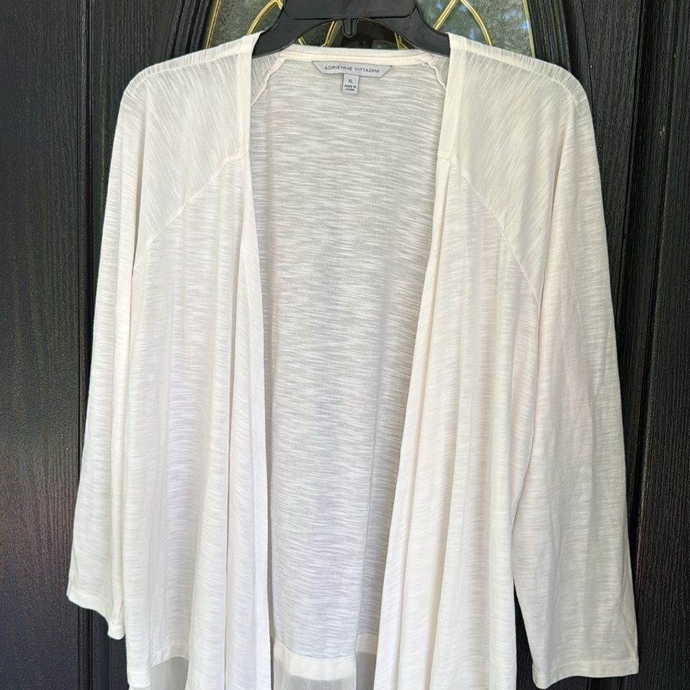 Adrienne Vittadini Elegant White Women's Sweater - XL - Great Condition - Picture 2 of 6